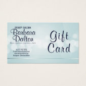 Einfache Elegant Blue Bokeh Geschenkkarte (Vorderseite)