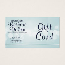 Einfache Elegant Blue Bokeh Geschenkkarte