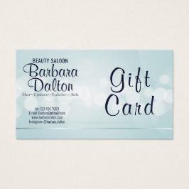 Einfache Elegant Blue Bokeh Geschenkkarte