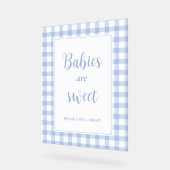 Einfache Elegant Blue Gingham Babies sind süße Lec Acrylschild (Winkel)