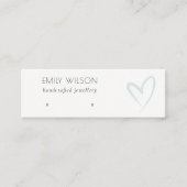 Einfache Elegant Blue Heart Stud Earring Display Mini Visitenkarte (Vorderseite)