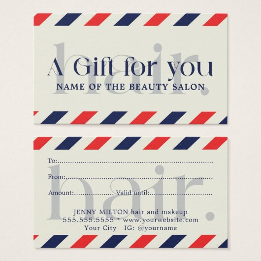 Einfache Elegant Blue Red Gift Beauty (Vorne & Hinten)