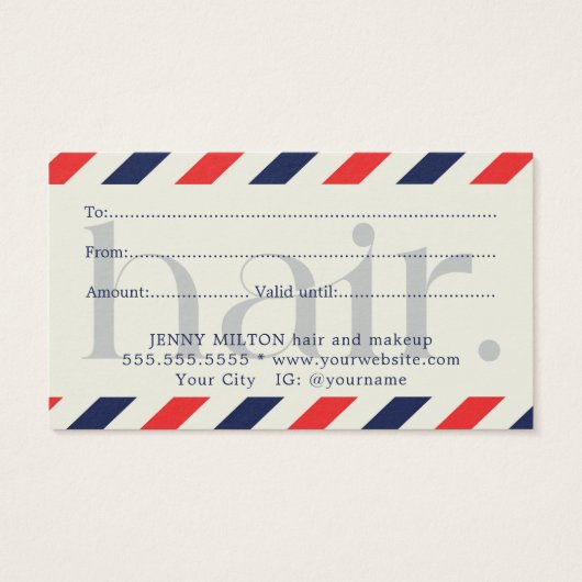 Einfache Elegant Blue Red Gift Beauty (Rückseite)