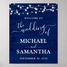 Einfache Elegant Blue Wood Rustic Wedding