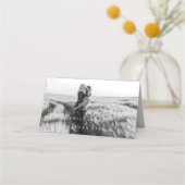 Einfache Elegant Boho Hochzeitstisch Keine Fotokar Platzkarte (Rückseite)