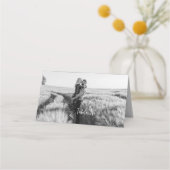 Einfache Elegant Boho Hochzeitstisch Keine Fotokar Platzkarte (Vorderseite)