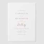 Einfache Elegant Boho Rustic Wedding Pergament Einladungen (Vorderseite)