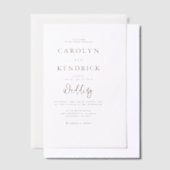 Einfache Elegant Boho Rustic Wedding Pergament Einladungen (Versetzt)