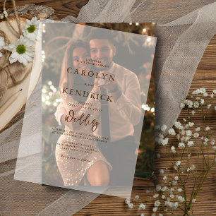 Einfache Elegant Boho Rustic Wedding Pergament Einladungen