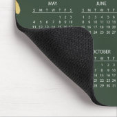 Einfache Elegant Botanischer Kalender 2025 | Mouse Mousepad (Ecke)