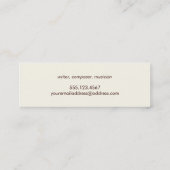 Einfache Elegant Brown Suede Look Gentleman's Mini Visitenkarte (Rückseite)