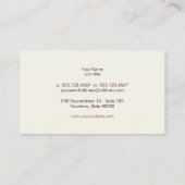 Einfache Elegant Brown Suede Look Gentleman's Visitenkarte (Rückseite)