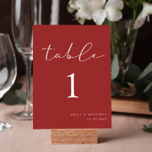 Einfache Elegant Burgund Weihnachts-Hochzeit