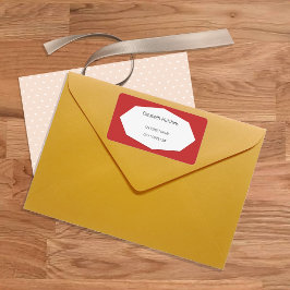 Einfache Elegant Burgundy Red Adressaufkleber