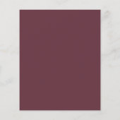 Einfache Elegant Burgundy White Script Wedding (Rückseite)