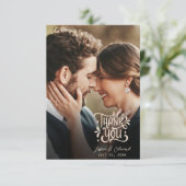 Einfache Elegant Burnt Orange Moderne Minimale Sch Dankeskarte (Stehend Vorderseite)