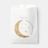 Einfache Elegant Celestial Gold Moon Stars Hochzei Geschenktütchen (Vorderseite)