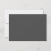 Einfache Elegant Charcoal Gray Wedding RSVP Karte (Rückseite)