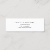 Einfache Elegant-Chic Dunkle Imitate Gold Haare St Mini Visitenkarte (Rückseite)