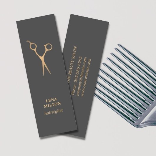 Einfache Elegant-Chic Dunkle Imitate Gold Haare St Mini Visitenkarte