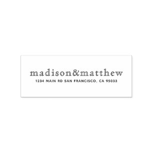 Einfache Elegant-Chic-Typografie-Rücksendeadresse Gummistempel