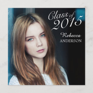 Einfache Elegant Class of 2015 Abschluss Einladung
