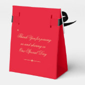 Einfache Elegant Classy Red Gold Vielen Dank Geschenkschachtel (Rückseite)