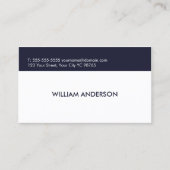 Einfache Elegant Clean White Blue Consultant Visitenkarte (Vorderseite)