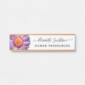 Einfache Elegant Daisy Custom Beruflich Floral Türschild (Vorderseite )