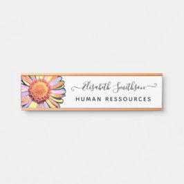 Einfache Elegant Daisy Custom Beruflich Floral Türschild
