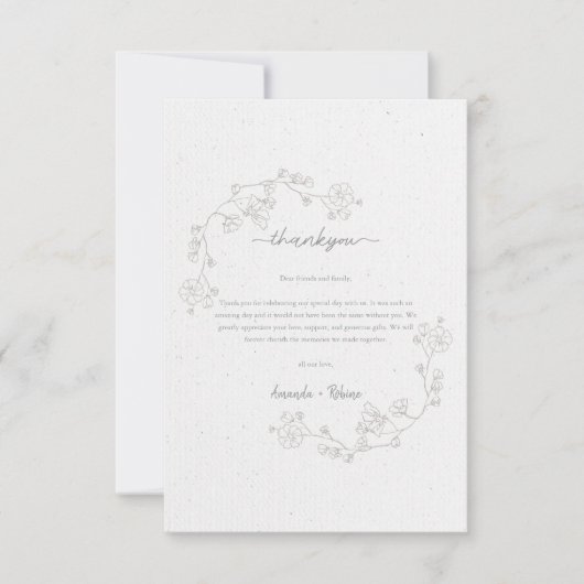 Einfache Elegant Dankeskarte (Vorderseite)