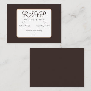 Einfache Elegant Dark Brown UAWG Wedding Mitteilungskarte
