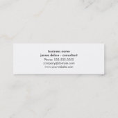 Einfache Elegant Dark Gray Gold Lines Consultant Mini Visitenkarte (Rückseite)