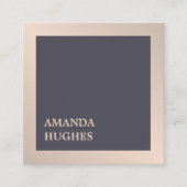 Einfache Elegant Dark Gray Imitats Metal Consultan Quadratische Visitenkarte (Vorderseite)