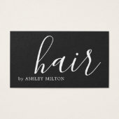 Einfache Elegant Dark Gray WHite Hair Stylist (Vorderseite)