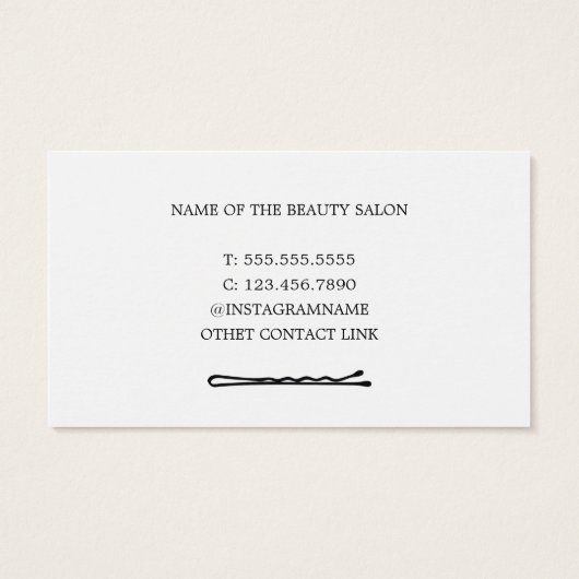 Einfache Elegant Dark Gray WHite Hair Stylist (Rückseite)