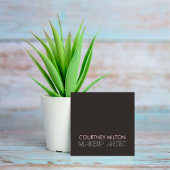 Einfache Elegant Dark Makeup Artist Quadratische Visitenkarte