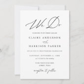 Einfache Elegant, die wir für Hochzeiten einladen Einladung (Vorderseite)