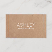 Einfache Elegant Druck White Hairstylist Visitenkarte (Vorderseite)