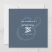 Einfache Elegant Dusty Blue Ampersand Foto Hochzei Save The Date (Rückseite)