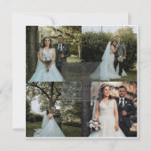 Einfache Elegant Dusty Blue Ampersand Foto Hochzei Save The Date (Vorderseite)