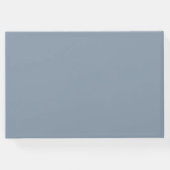 Einfache Elegant Dusty Blue und White Wedding Gästebuch (Rückseite)