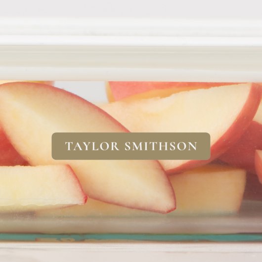 Einfache Elegant Earthy Minimal Ihren Namen Schule Etiketten (Befestigt)