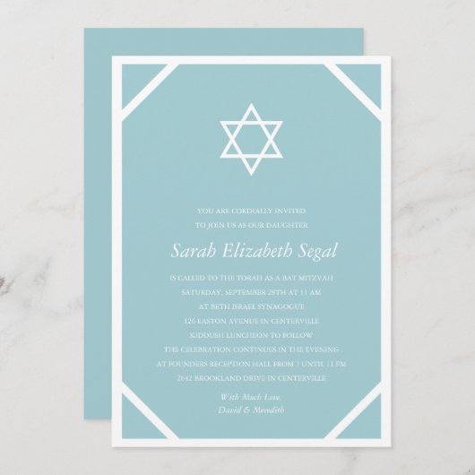 Einfache Elegant Einladung (Vorne/Hinten)