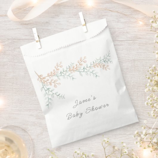 Einfache Elegant Eucalyptus Baby-Dusche Geschenktütchen (Ausgeschnitten)