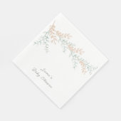 Einfache Elegant Eucalyptus Baby-Dusche Serviette (Ecke)