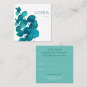 Einfache Elegant-Eukalyptus-Blätter Empfehlungskarte (Vorne/Hinten)