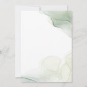 Einfache Elegant Eukalyptus Greenerity Wedding Einladung (Rückseite)