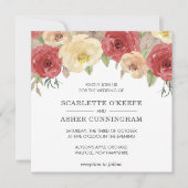 Einfache Elegant Fall Floral Wedding Einladung (Vorderseite)