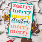 Einfache Elegant farbenfrohe Grün frohe Weihnachte Geschirrtuch